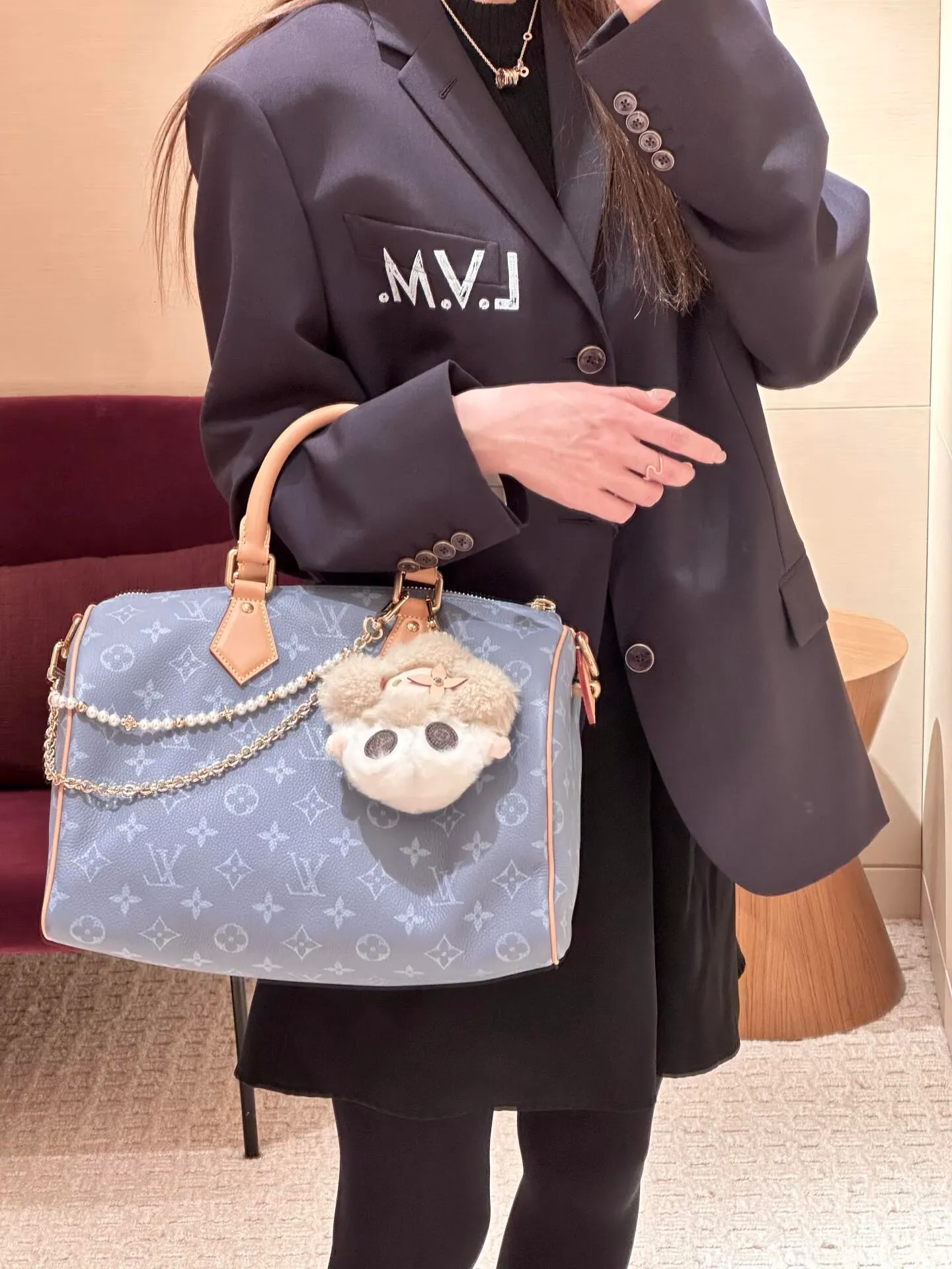Louis Vuitton Pocket Embroidered Single Breasted Suit Jacket